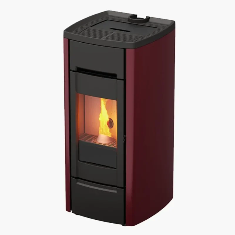 10kw red cast iron wood pellet stove kalor 98ci 10dr