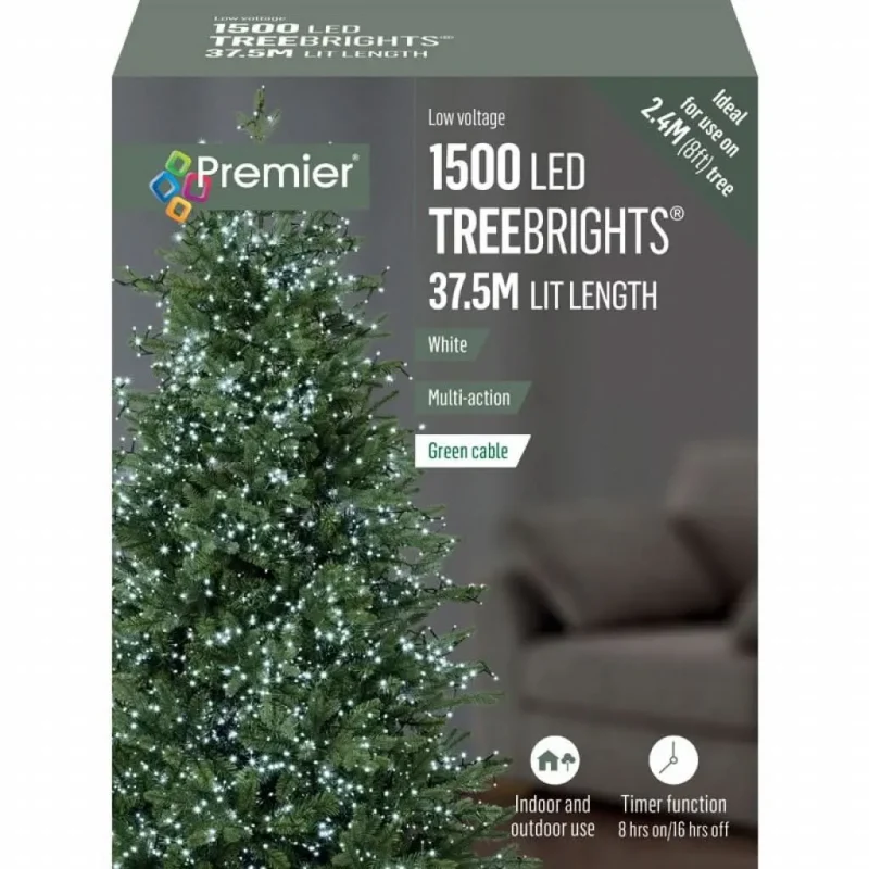 1500 led white christmas tree lights c27 treebrights