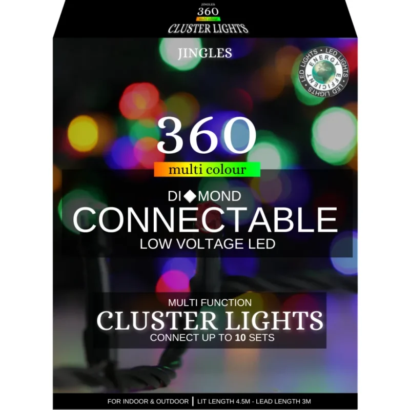 4 5m diamond led cluster lights 360l multicolor connectable