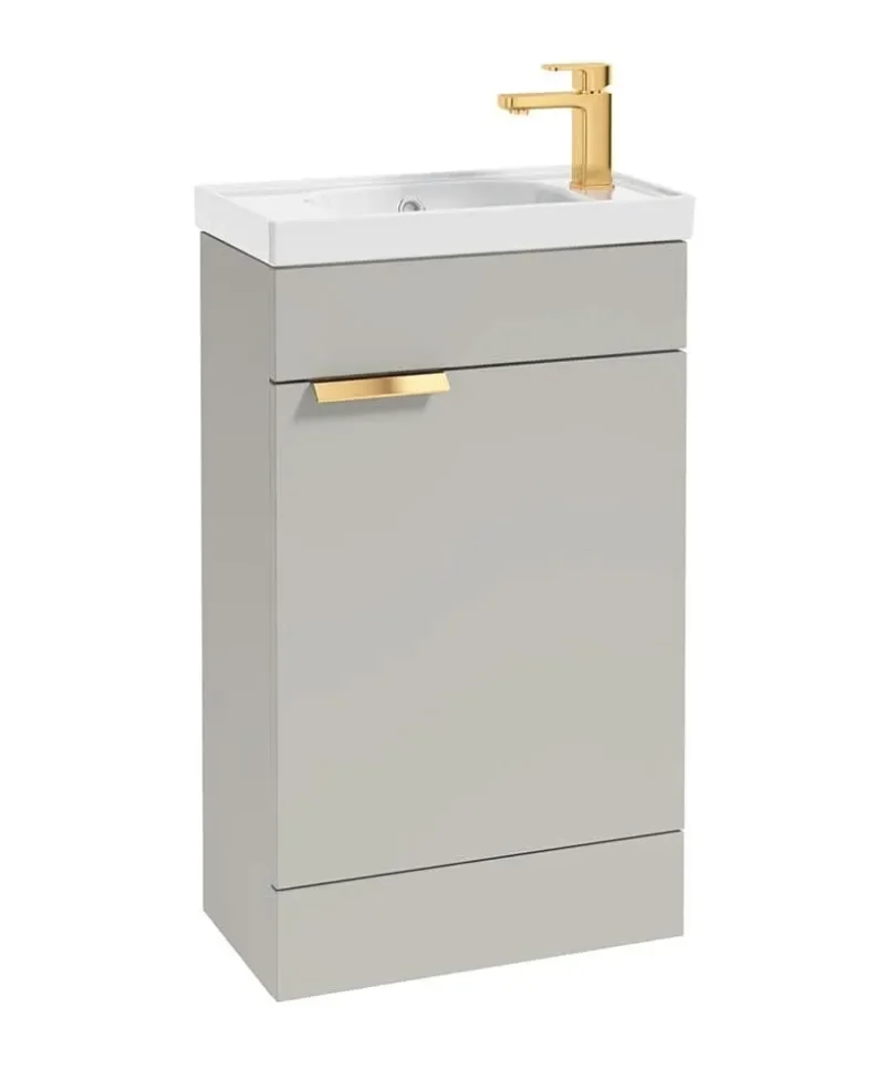 50cm arctic grey floor stand unit w gold handles gfst50crag