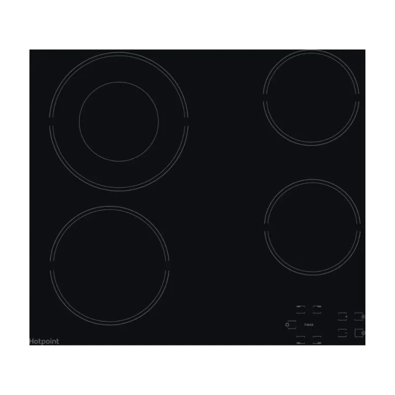 60cm black glass hotpoint ceramic hob hr612c