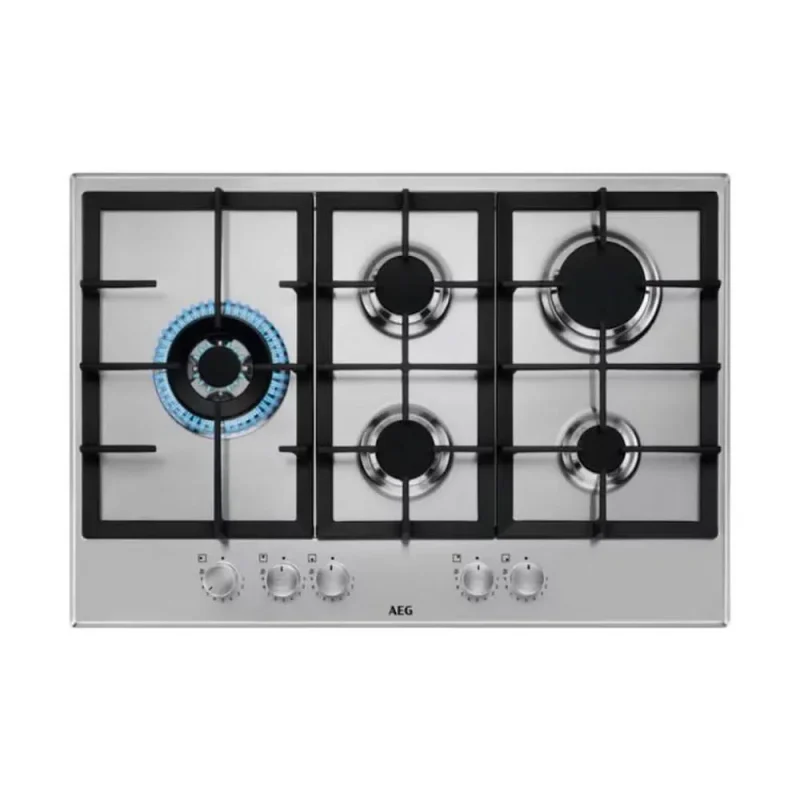 75cm aeg stainless steel gas hob hgb75520sm