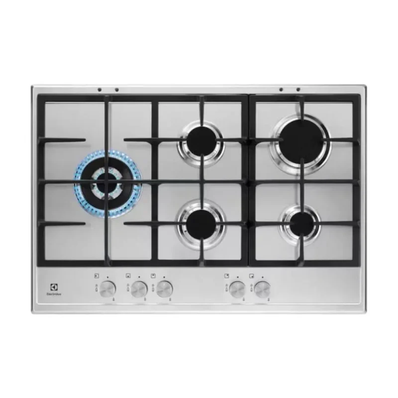 75cm stainless steel gas hob electrolux