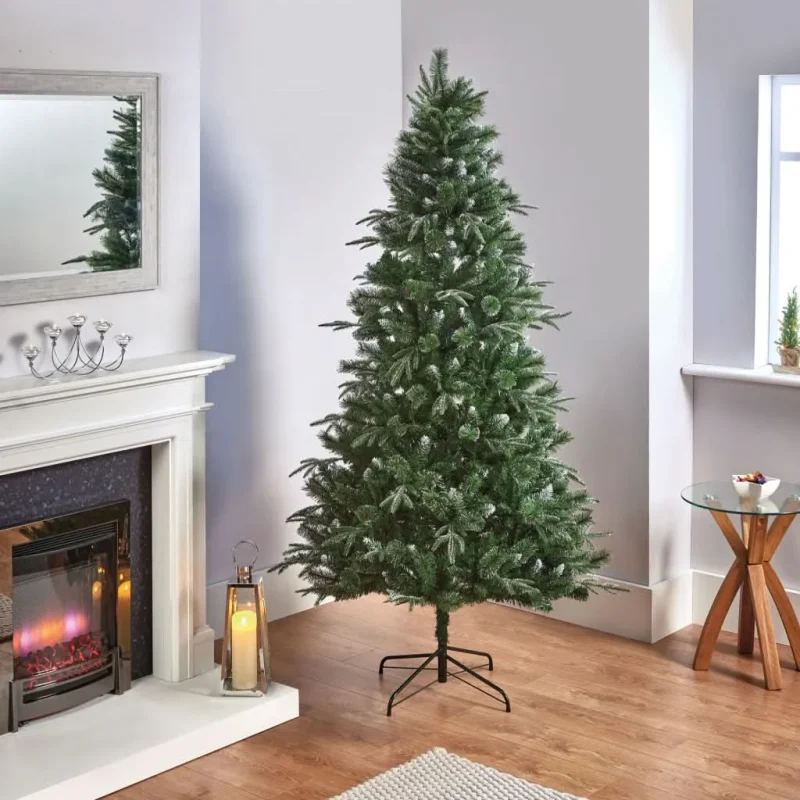 7ft glitter tipped fairmont fir artificial christmas tree