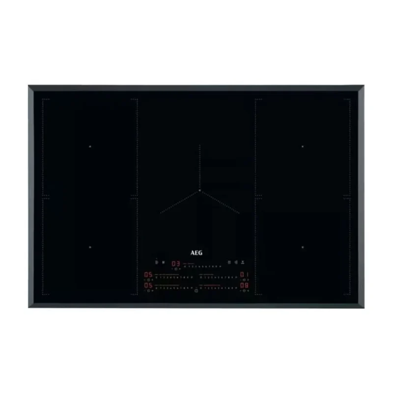 aeg 80cm black glass induction hob ike85751fb