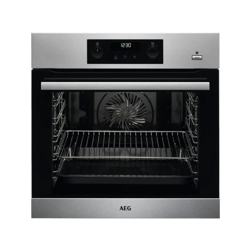 aeg pyroclean single oven stainless steel bps355060m