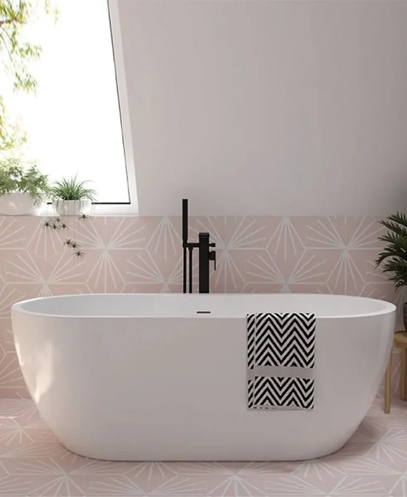 andrea freestanding bath 1655x745mm with waste overflow uba00047