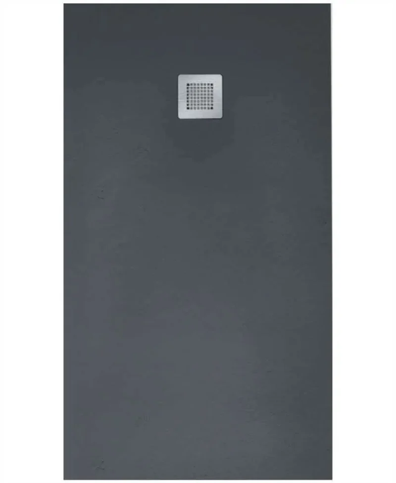 anthracite slate 900x800mm rectangular shower tray waste nsl9080at