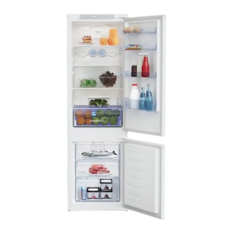 beko 177cmx54cm integrated fridge freezer harvestfresh frost free bcfd3v73