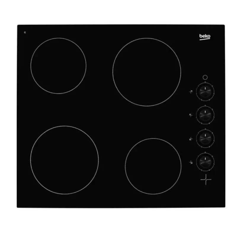 beko 60cm black ceramic hob hic64102