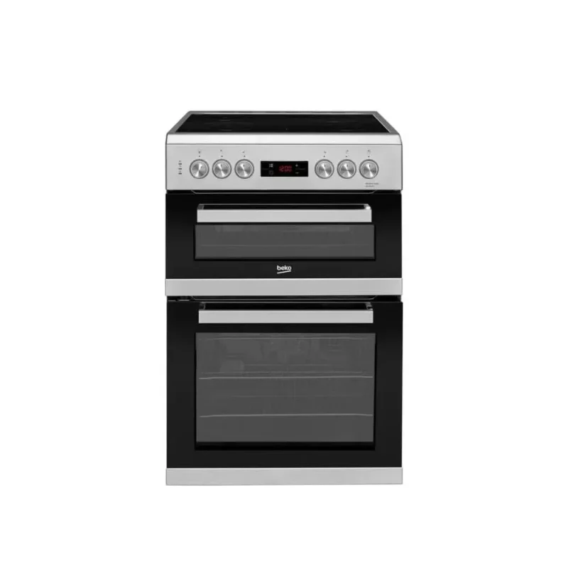 beko 60cm silver electric cooker kdc653s