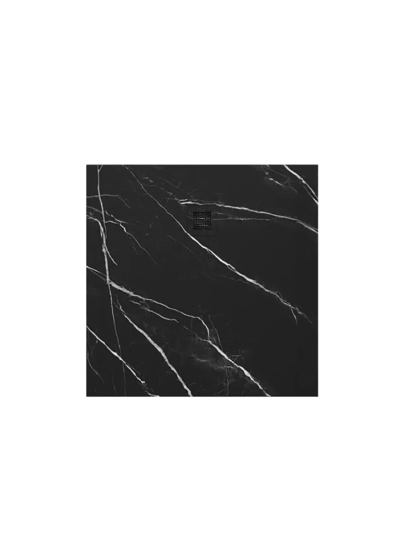 black marble sonas unity square 1000mm shower tray waste ust00160