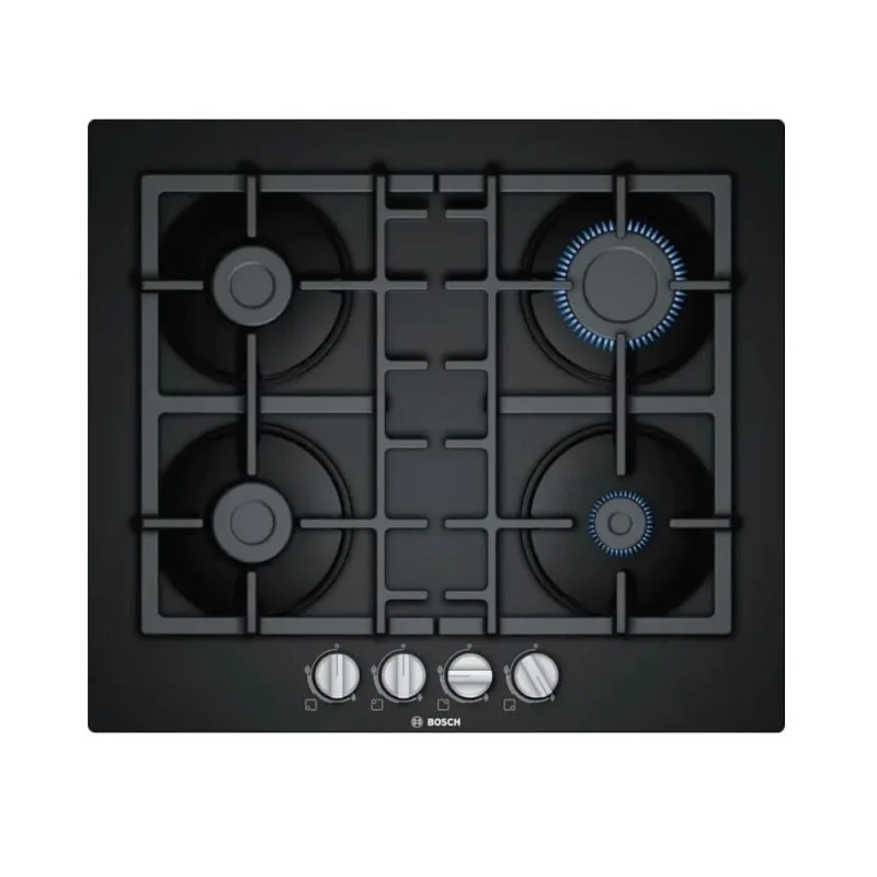 bosch 60cm black glass gas hob pnp6b6b90