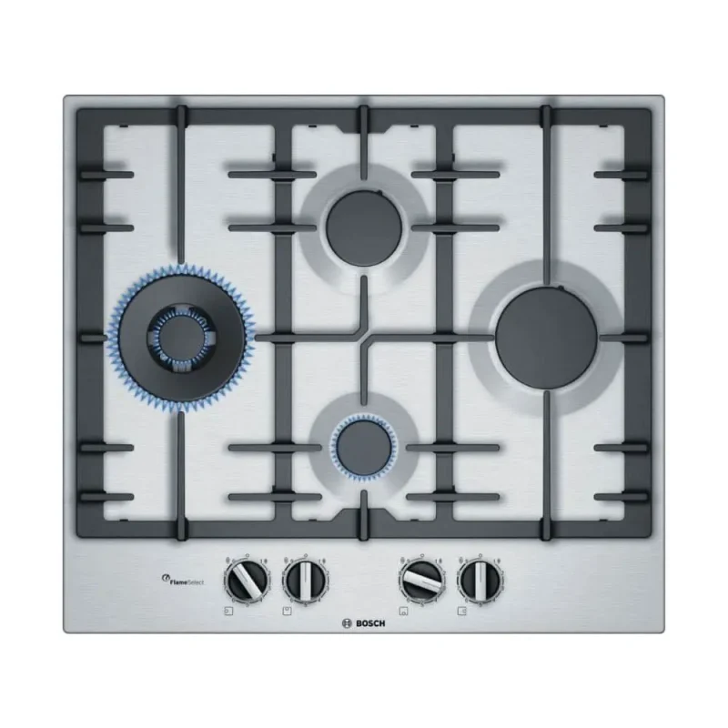 bosch 60cm brushed steel gas hob pci6a5b90