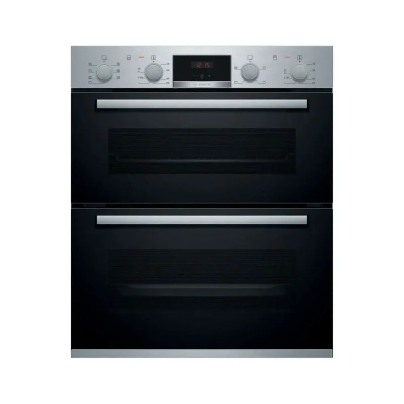 bosch series 4 brushed steel undercounter double oven nbs533bs0b