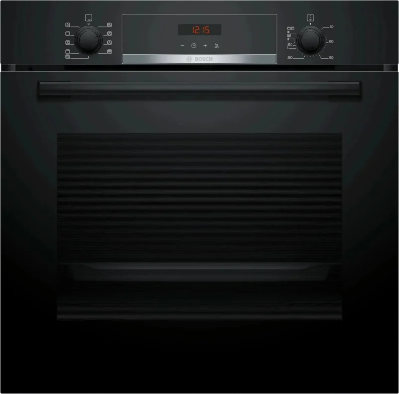 bosch series 4 built in black pyroclean single oven hqa574bb3b