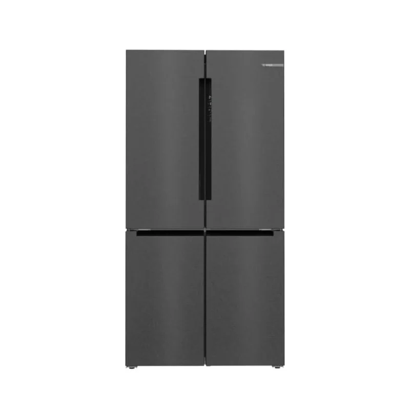 bosch series 6 183cm fridge freezer black steel