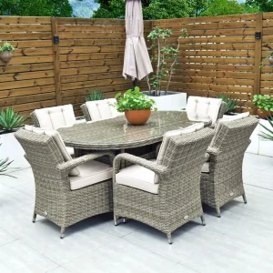 chester 6 seat oval patio set limited return policy