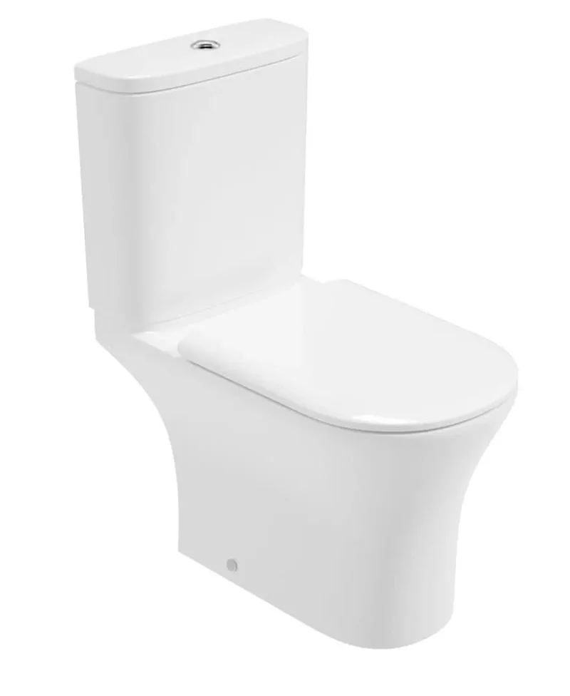 delta d shaped rimless wc with open back close coupled design usw0332