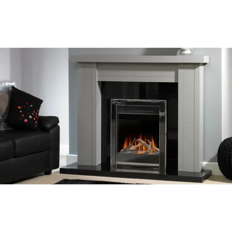 evonic argenta 16 electric fireplace insert chrome remote control