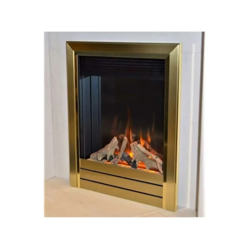 evonic colorado electric fireplace insert brass manual control evecobr