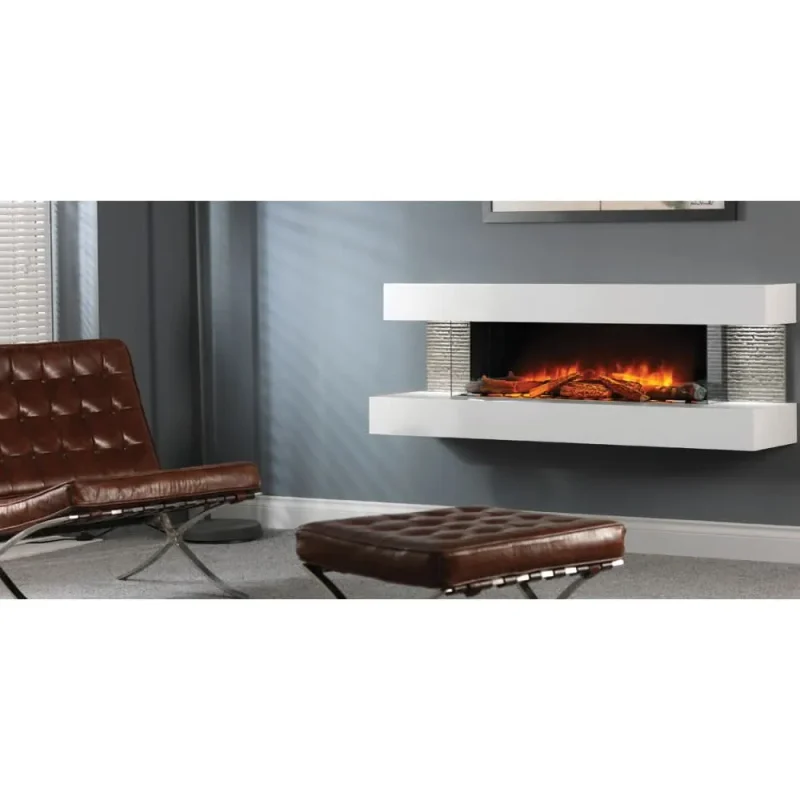 evonic compton 1000 electric fireplace insert white