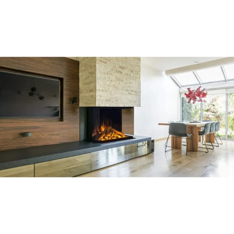 evonic e800gf1 electric fire glass fronted integrated heating