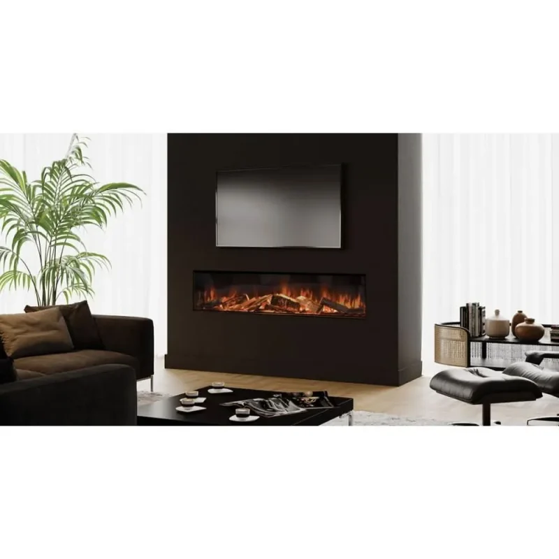 evonic electra 1800 glass front electric fireplace eve1800gf