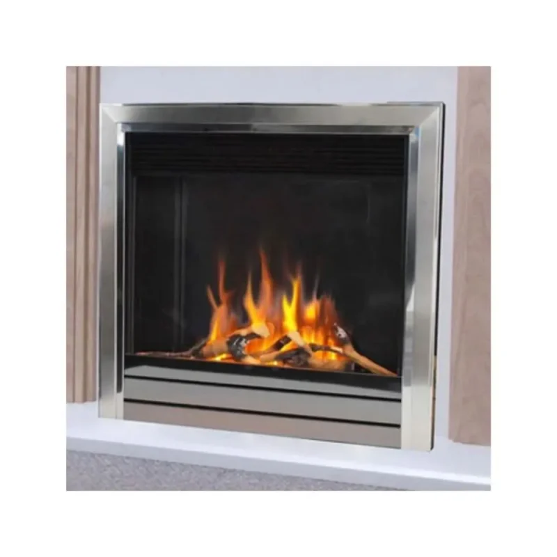 evonic kepler 22 electric fireplace insert chrome frame 1