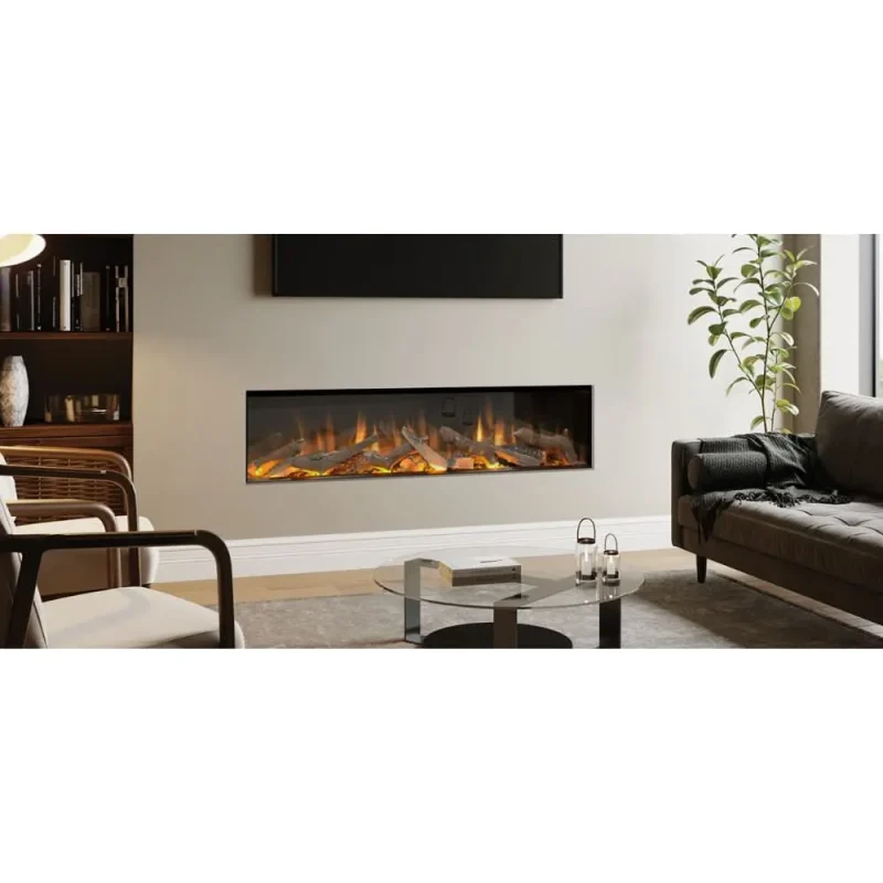 evonic volante 1800 glass electric fireplace