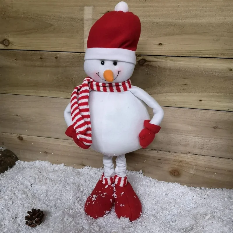 expandable plush snowman cozy winter decor p032465