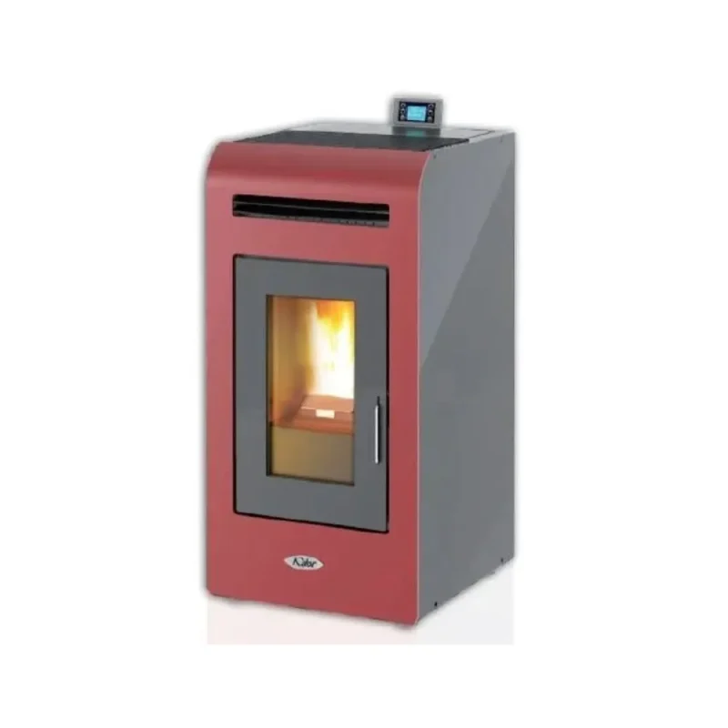 fabia 12d red wood pellet stove 12kw ductable heating