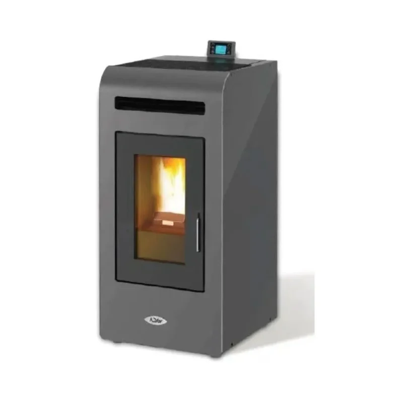 fabia 12kw grey wood pellet stove 12 ductable fab 12g