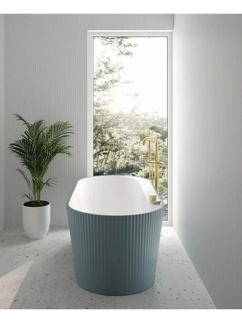 freestanding colored bath 1700x750mm sonas reed fluted uba00160