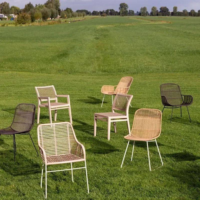 hartford natural stone white armchair outdoor dining