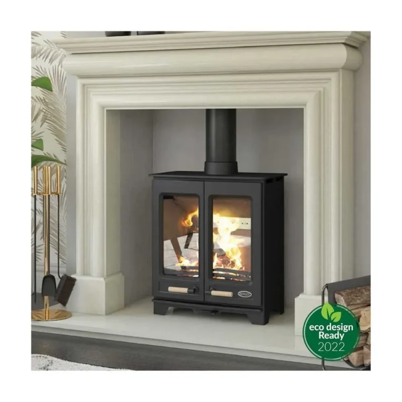 henley hampton 5kw eco wood burner matt black st034