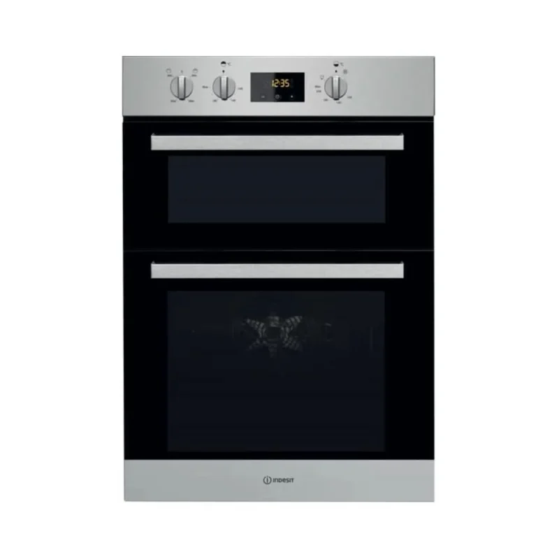 indesit double oven in stainless steel idd 6340