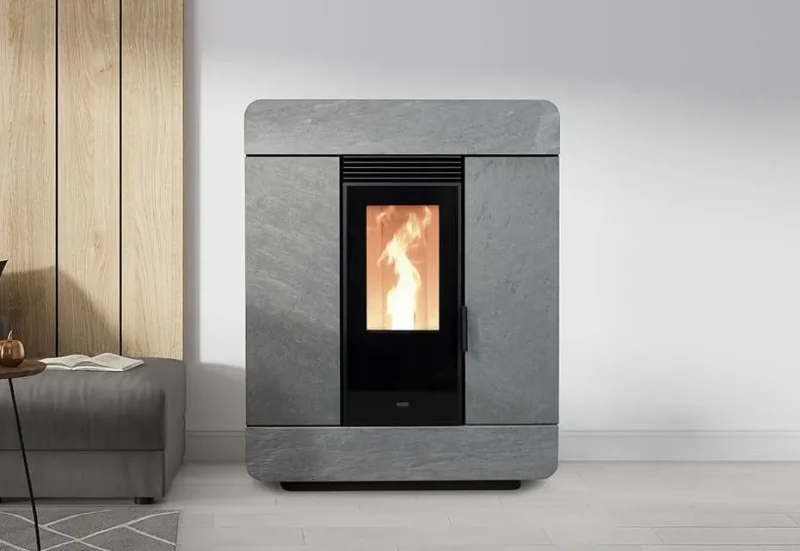 klover astra 9 7kw grey wood pellet stove