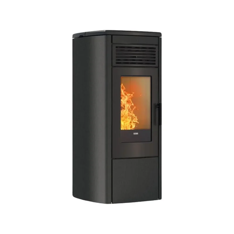 klover aura 120 wood pellet stove 9 5kw matt black