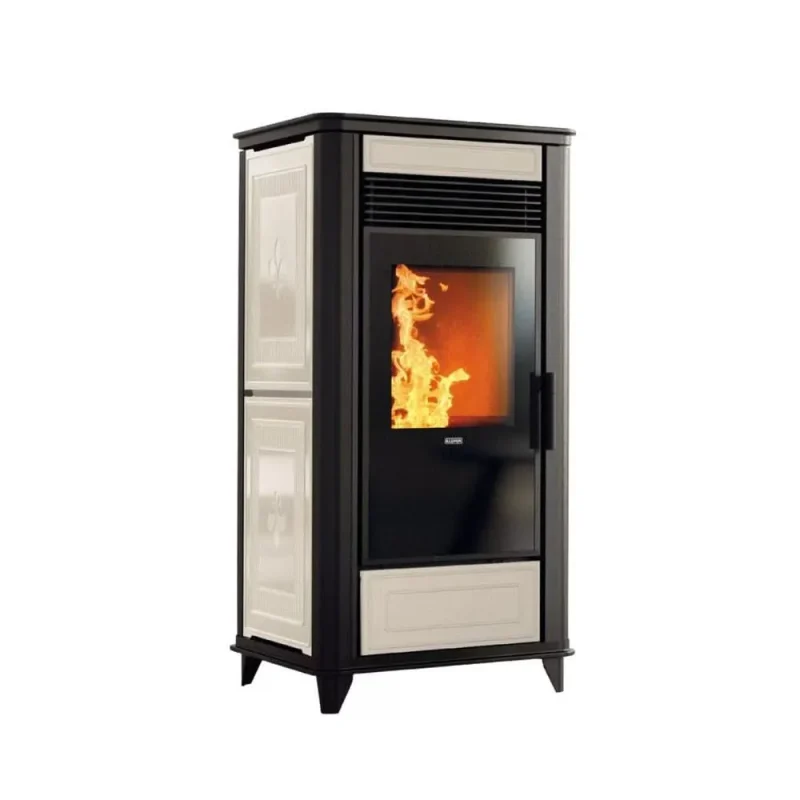 klover class 90 wood pellet stove 8 5kw ivory