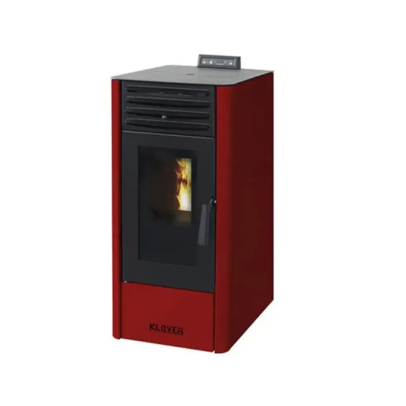 klover dea eco 12 wood pellet stove 9 6kw rosso klse12r