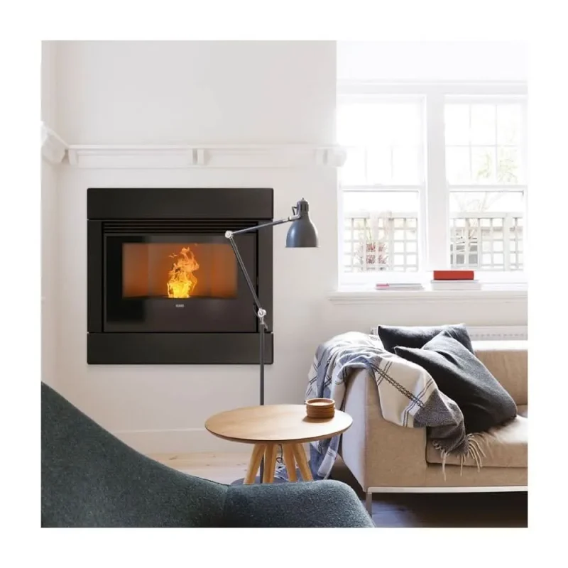 klover wave 110 wood pellet stove 10 7kw matt black