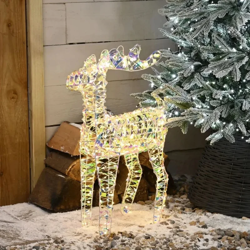 lit star shimmer reindeer 60cm p051295