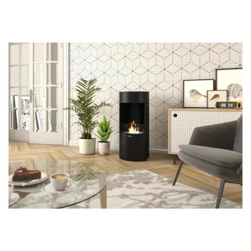 matt black bio ethanol freestanding stove bio nx 006 bk