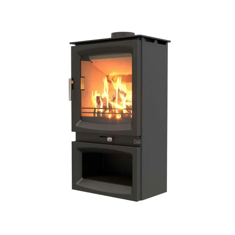 matt black henley burnbright 5kw logstore only st305