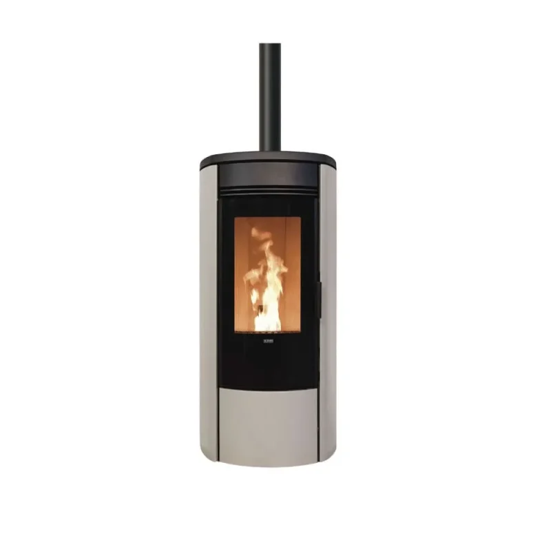 oblo 8kw wood pellet stove in ivory klover klobaiv