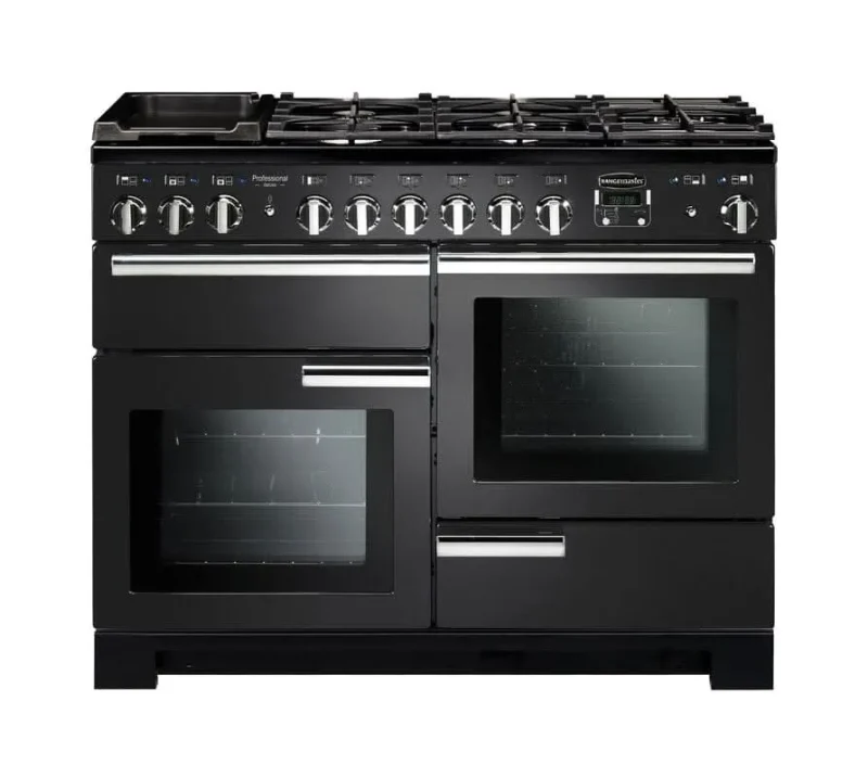 rangemaster 110 dual fuel range cooker charcoal black