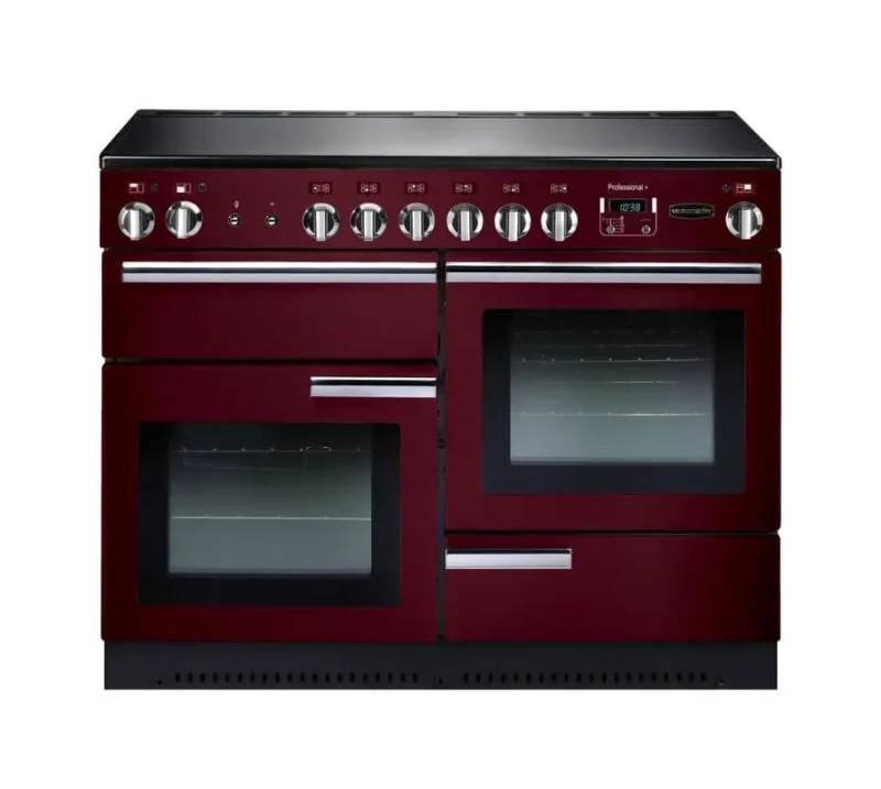 rangemaster 110 induction cooktop cranberry w chrome trim