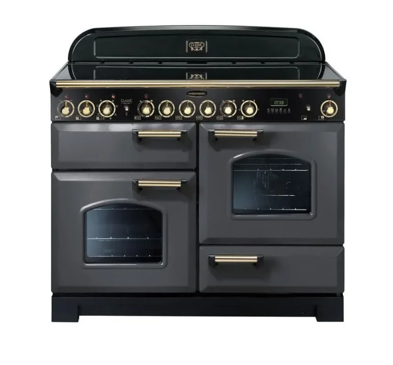 rangemaster classic 110 ceramic stove slate brass trim