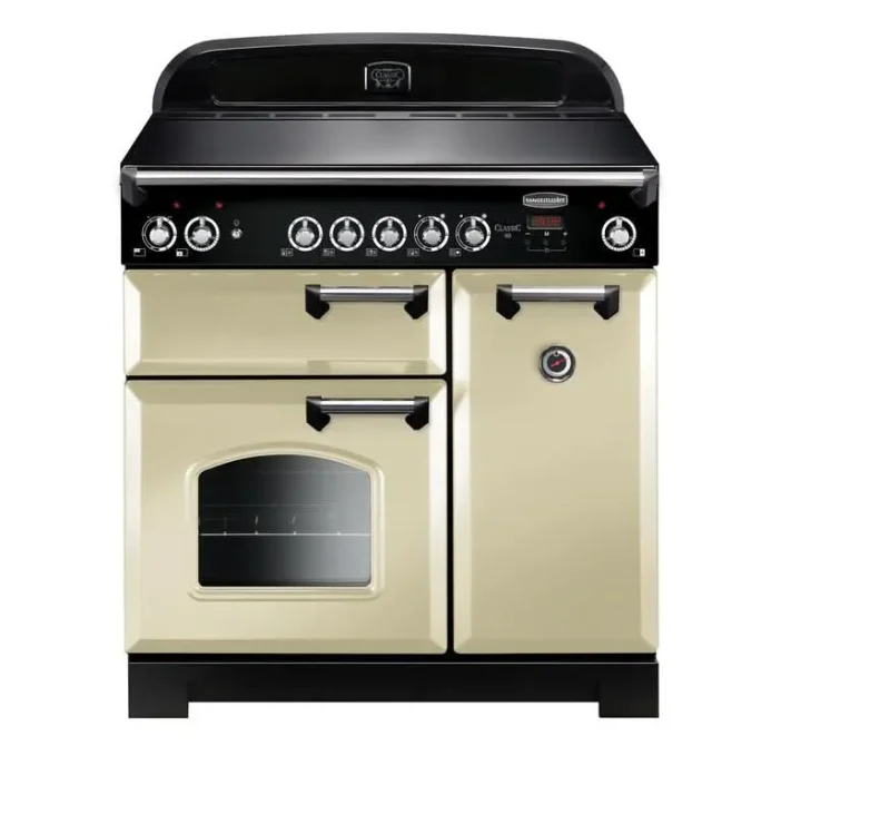 rangemaster classic 90 ceramic range cooker cream chrome trim